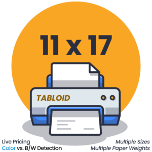 Tabloid Printing: Tabloid size document printing 11 by 17